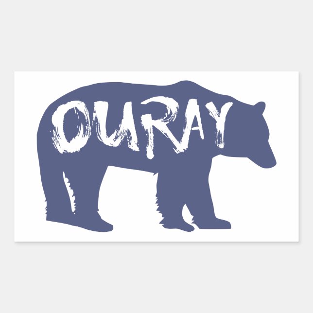 Ouray Bear Rectangular Sticker (Front)