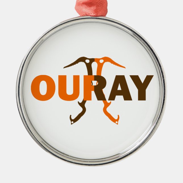 Ouray Colorado Metal Tree Decoration (Front)