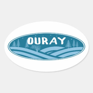 Ouray Colorado Outdoors Oval Sticker