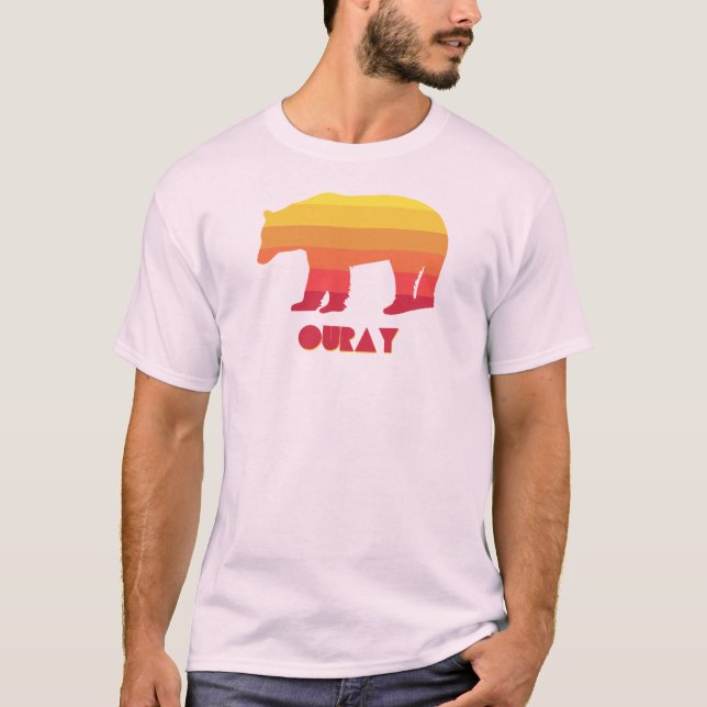 Ouray Colorado Rainbow Bear T-Shirt (Front)