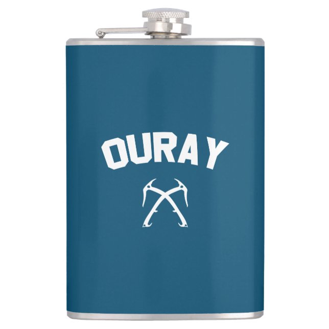 Ouray Ice Climbing Hip Flask (Front)
