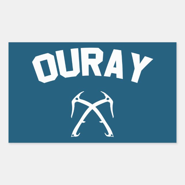 Ouray Ice Climbing Rectangular Sticker (Front)