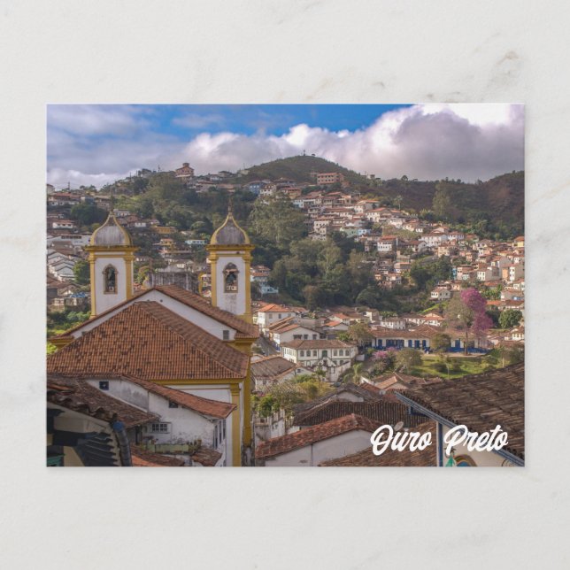 Ouro Preto, Minas Gerais, Brazil Town View Postcard (Front)