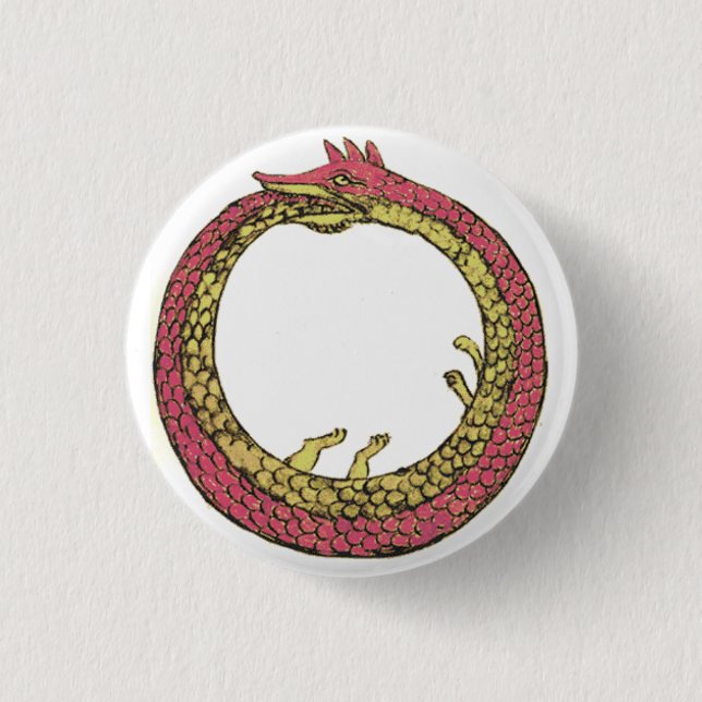 ouroboros 3 cm round badge (Front)