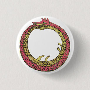 ouroboros 3 cm round badge