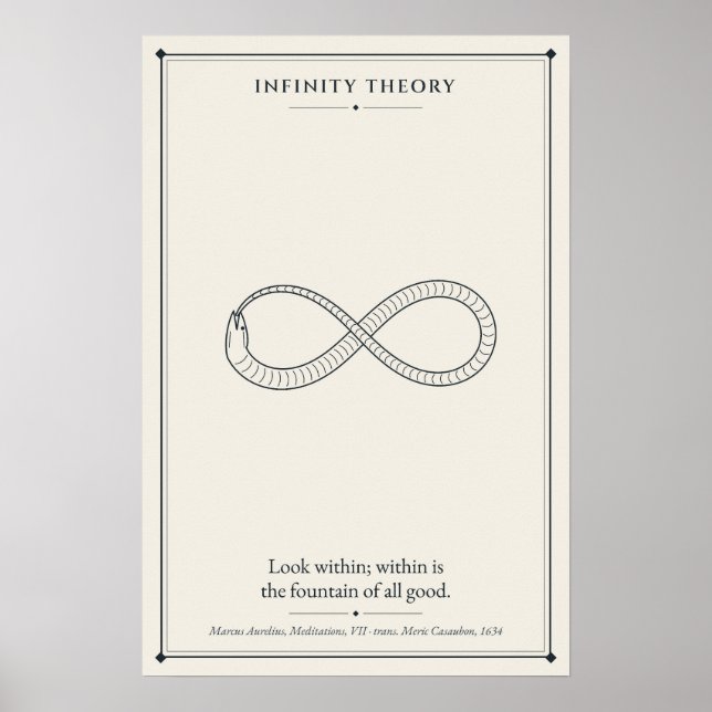 Ouroboros Infinity Serpent with Marcus Aurelius Poster (Front)