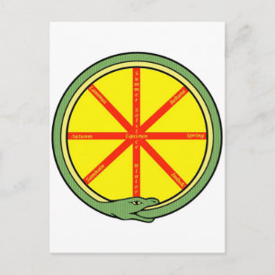 Ouroboros wheel postcard