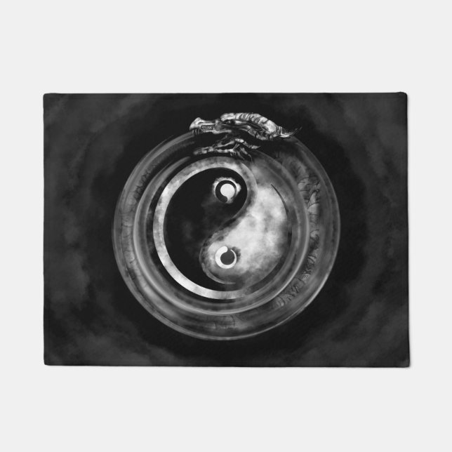 Ouroboros Yin - Yang Doormat (Front)