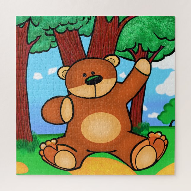 Ours dans la prairie - Bear in grassland Jigsaw Puzzle (Vertical)