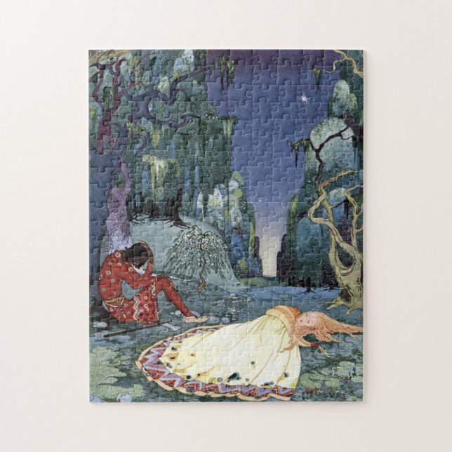Ourson and Violette by Virginia Frances Sterrett Jigsaw Puzzle (Vertical)
