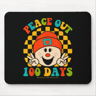 Out 100 Days Of School Teacher Student Eyes Happy  Mouse Pad