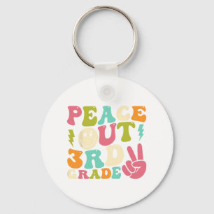 Out 3rd Grade Groovy Graduation Last Day Of School Key Ring