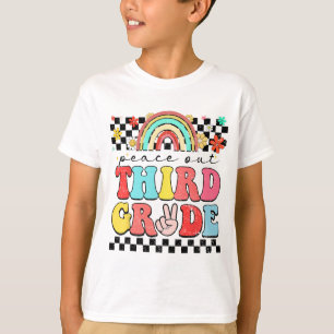 Out 3rd Grade Retro Groovy Happy Last Day Of Schoo T-Shirt