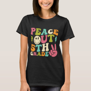 Out 5th Grade Groovy Graduation Last Day Of School T-Shirt