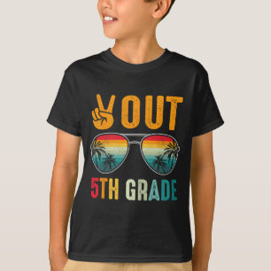 Out 5th Grade Retro Graduation Last Day Of School  T-Shirt
