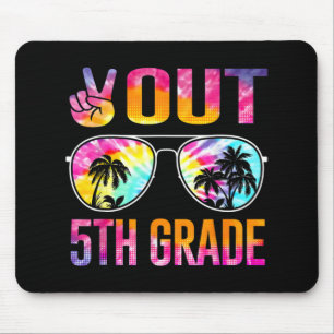 Out 5th Grade Tie Dye Graduation Last Day Of Schoo Mouse Pad
