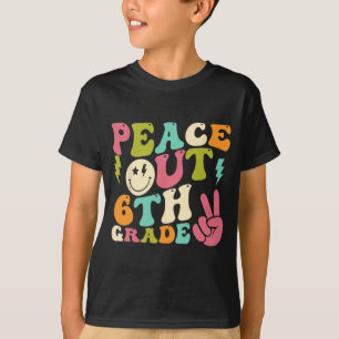 Out 6th Grade Groovy Graduation Last Day Of School T-Shirt