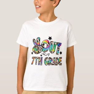 Out 7th Grade Tie Dye Happy Last Day Of School T-Shirt