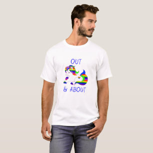 Out and About Rainbow Unicorn LGBT Shirt
