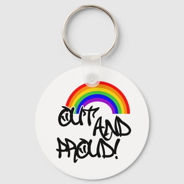 Out and Proud Key Ring (Front)