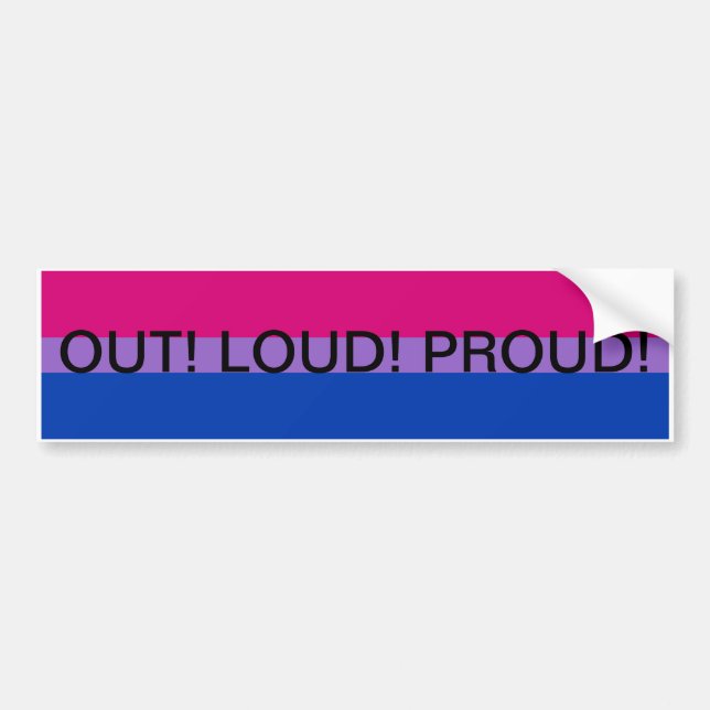 out bi bumper sticker (Front)
