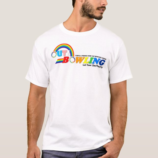 Out Bowling League 10 Year Wheaton Bowl Logo Tee (Front)