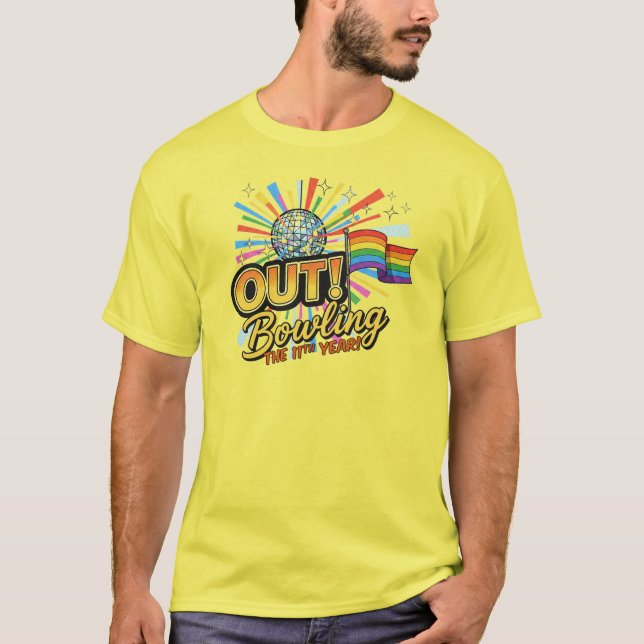 Out Bowling: The 11th Year Comic Book Tee (Front)