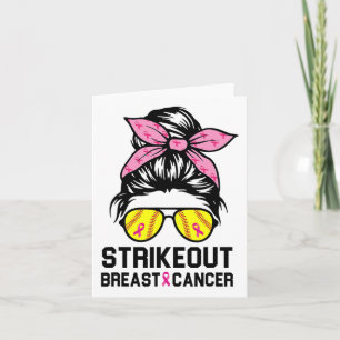 Out Breast Cancer Awareness Softball Mum Women  Card