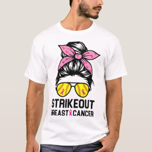 Out Breast Cancer Awareness Softball Mum Women  T-Shirt