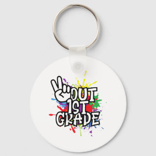 Out First 1st Grade Cl Of 2023 - Happy Last Day  Key Ring