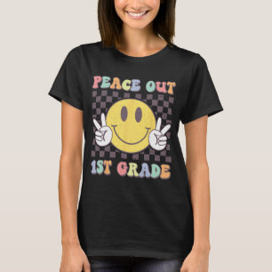 Out First Grade Cute Groovy Last Day Of 1st Grade T-Shirt