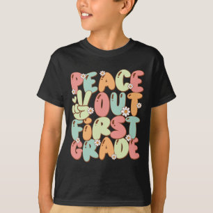 Out First Grade Groovy Last Day Of 1st Grade Schoo T-Shirt