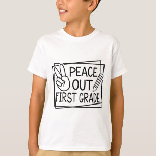 Out First Grade Last Day Of School Summer Break  T-Shirt