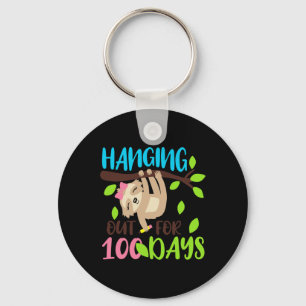 Out For 100 Days Sloth 100th Days Of School Gifts  Key Ring