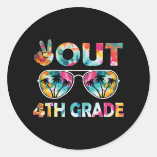 Out Fourth 4th Grade Cl Of 2023 Good  Classic Round Sticker