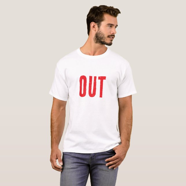 "Out" Funny Tennis T-Shirt (Front Full)