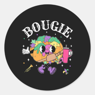 Out Here Lookin Like A Snack Boujee King Cake Mard Classic Round Sticker