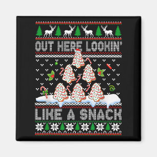 Out Here Lookin' Like A Snack Christmas Cakes Debb Magnet