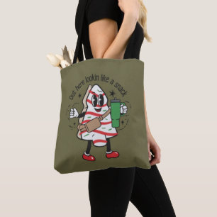 Out Here Lookin Like A Snack Christmas Tree Cake Tote Bag