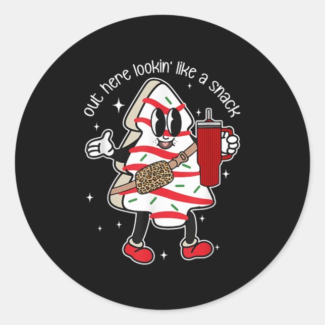 Out Here Looking Like A Snack  Classic Round Sticker (Front)