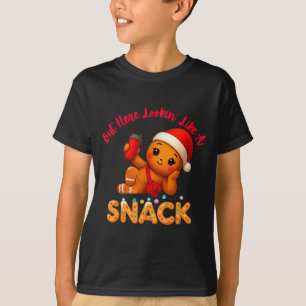 Out Here Looking Like A Snack Funny Xmas Light Gin T-Shirt