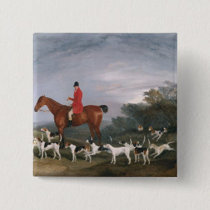 Out Hunting, 1841 15 Cm Square Badge