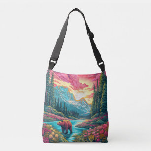 Out In The Wild Illustration Crossbody Bag