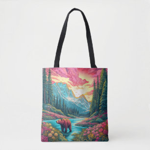 Out In The Wild Illustration Tote Bag
