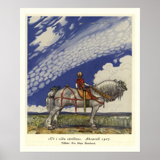 Out Into the Wide World by John Bauer Poster (Front)