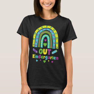 Out Kindergarten Boho Rainbow Peace School Kinder T-Shirt