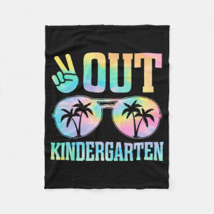 Out Kindergarten Last Day Of School Graduation Gif Fleece Blanket
