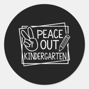 Out Kindergarten Last Day Of School Summer Break 1 Classic Round Sticker