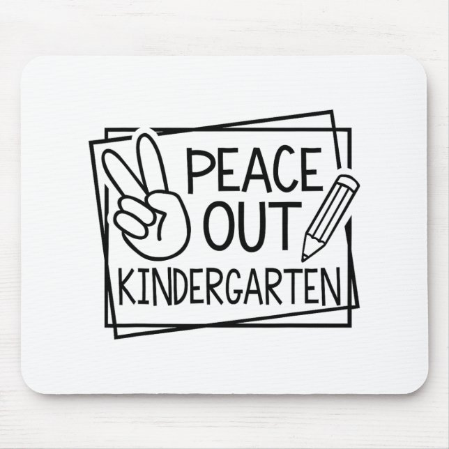 Out Kindergarten Last Day Of School Summer Break  Mouse Pad (Front)