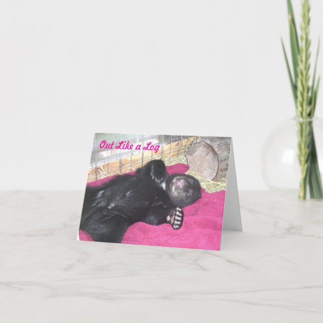 Out Like a Log - Note Card (Front)